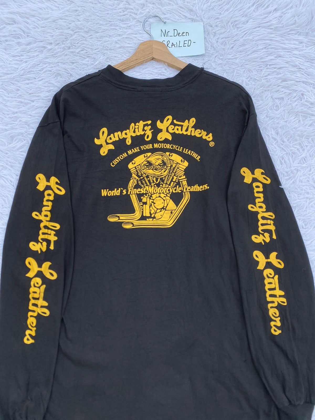 Hanes Vtg 90s Langlitz Leather World’s Finest Motorcycle Leathers Size US L / EU 52-54 / 3 - 5 Thumbnail