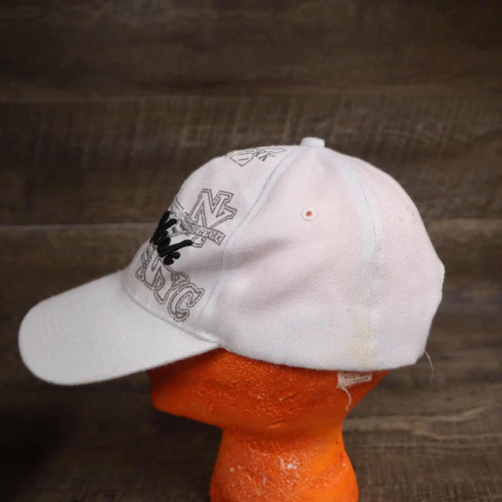 Vintage New York Hat Adjustable White Unbranded Baseball Cap NYC Empire State Casual Unisex Adults Adjustable Hat City 90s vibe Size ONE SIZE - 5 Thumbnail