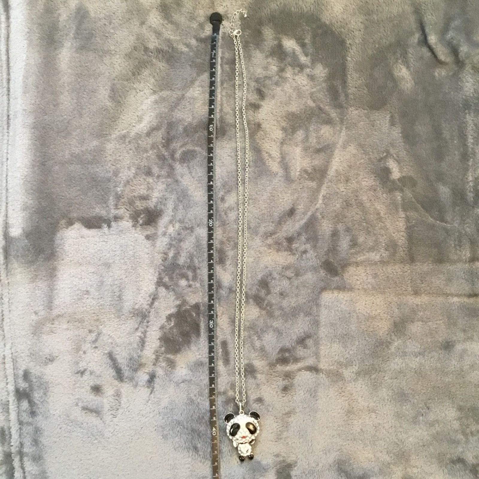 Other Silver Cute Large Panda Crystals Necklace Size ONE SIZE - 6 Thumbnail