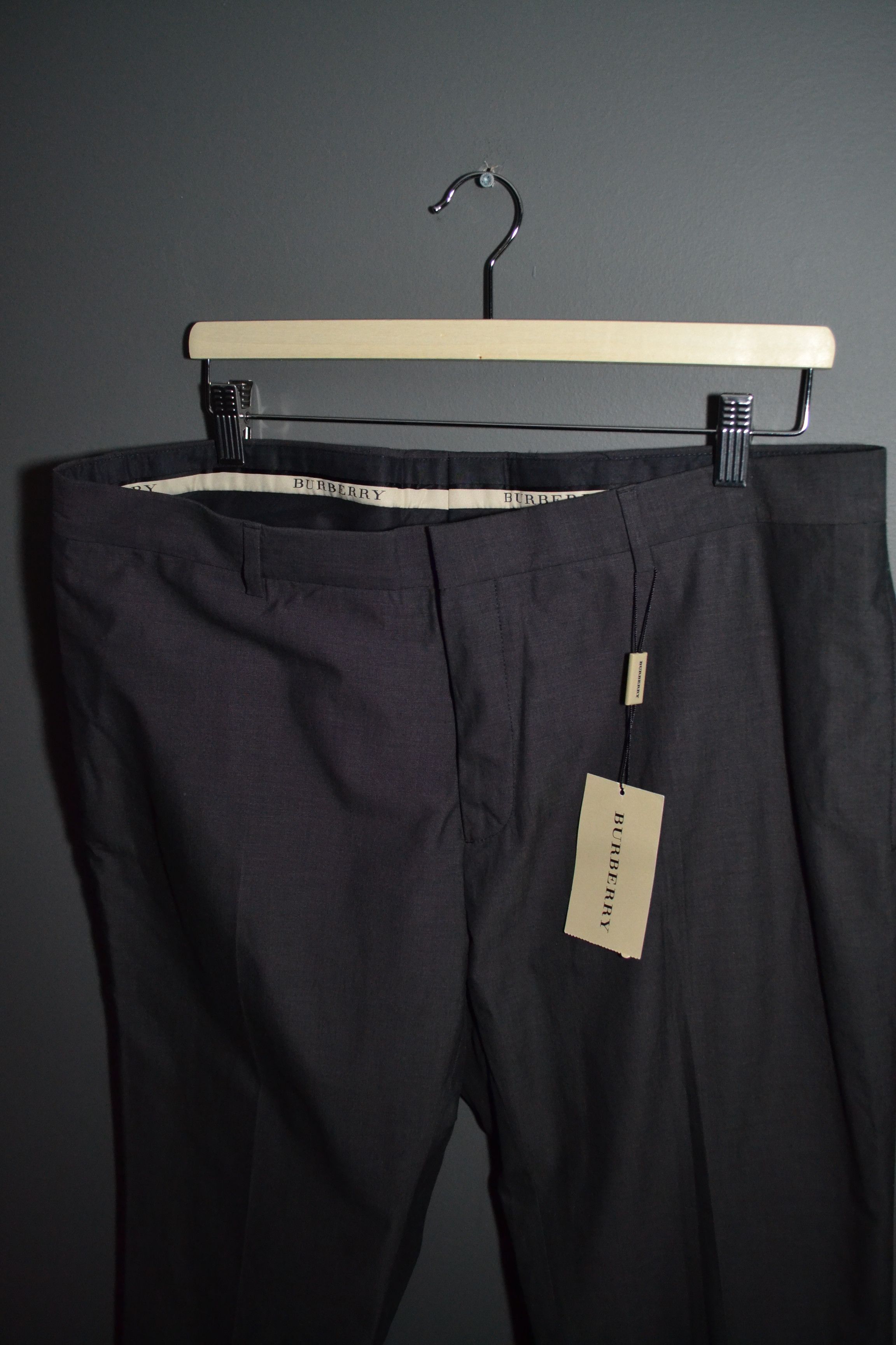Burberry NWT Burberry Gray cotton Trousers Pants 38 R size Size US 38 / EU 54 - 3 Thumbnail
