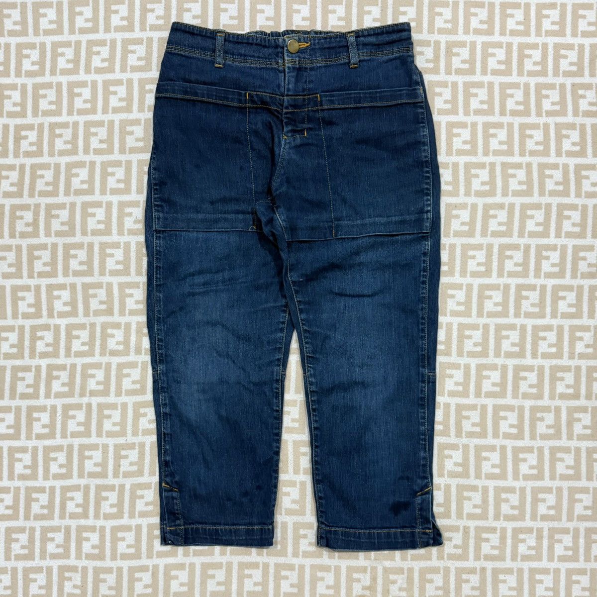 Designer × Issey Miyake × Japanese Brand Plantation 3q Jeans Size 29" - 2 Thumbnail