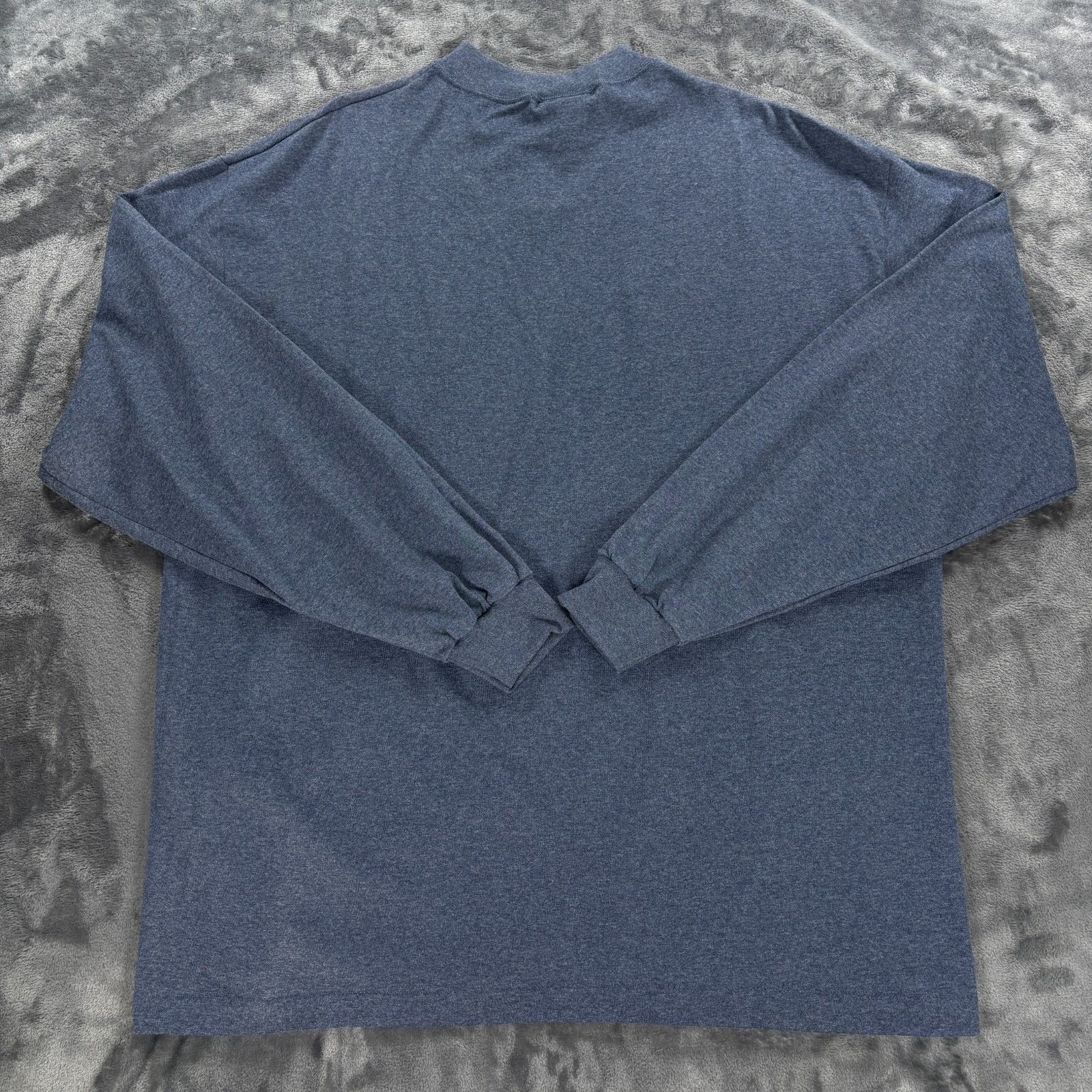 Basic Editions Basic Editions Long Sleeve Blank T Shirt Men XL Blue VTG 90' Size US XL / EU 56 / 4 - 7 Thumbnail