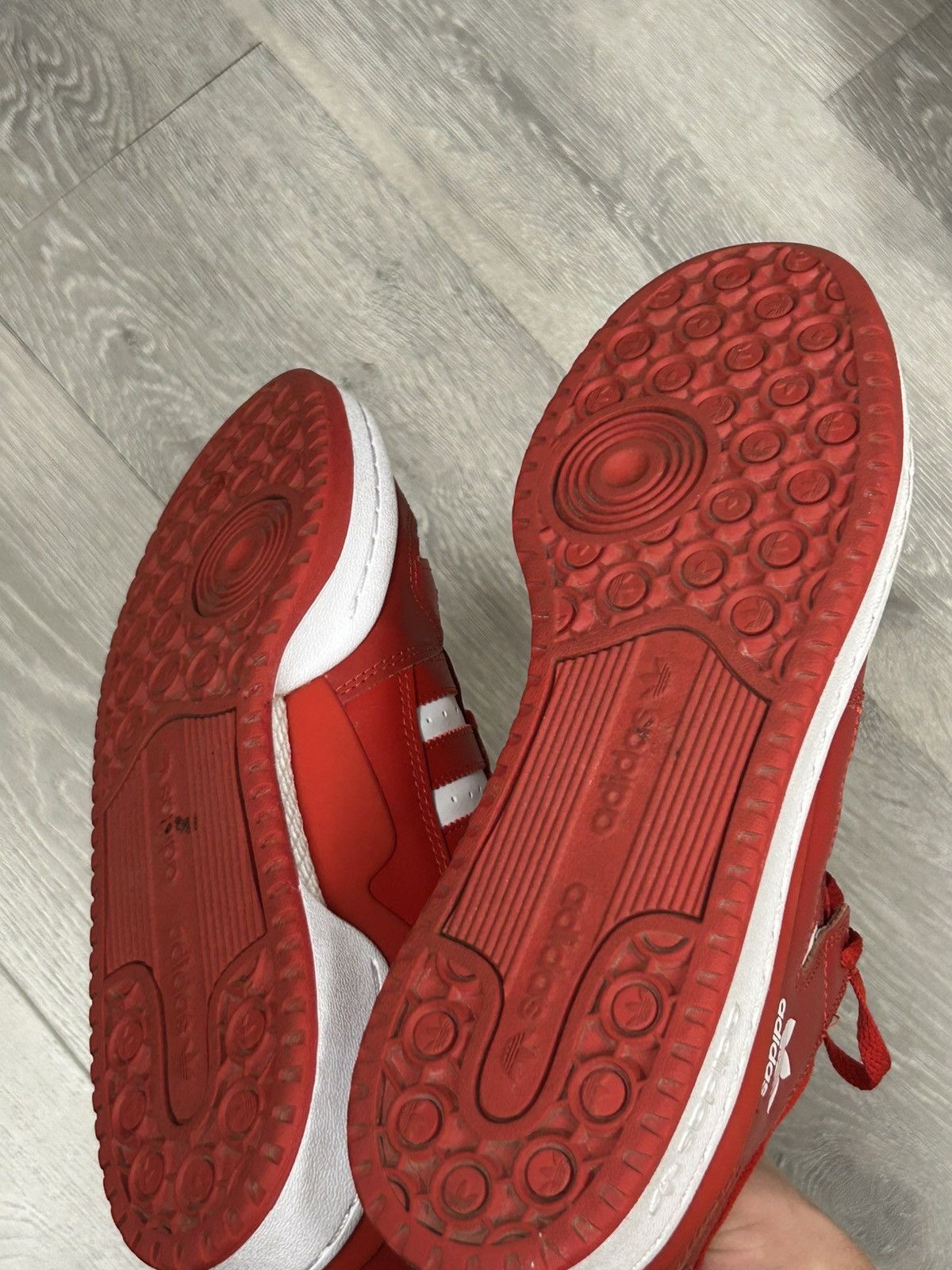 Adidas ADIDAS FORUM SCARLET/WHITE Size US 9.5 / EU 42-43 - 4 Thumbnail