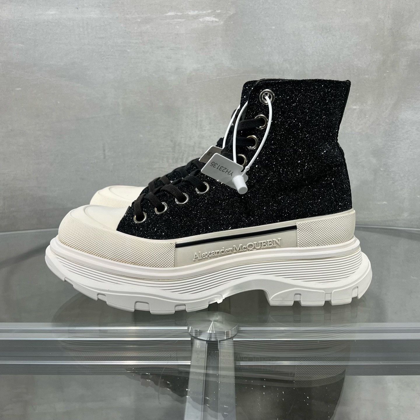 Alexander McQueen ALEXANDER MCQUEEN Shimmering Black and White Martin Boots| Size US 5.5 / IT 35.5 - 3 Thumbnail