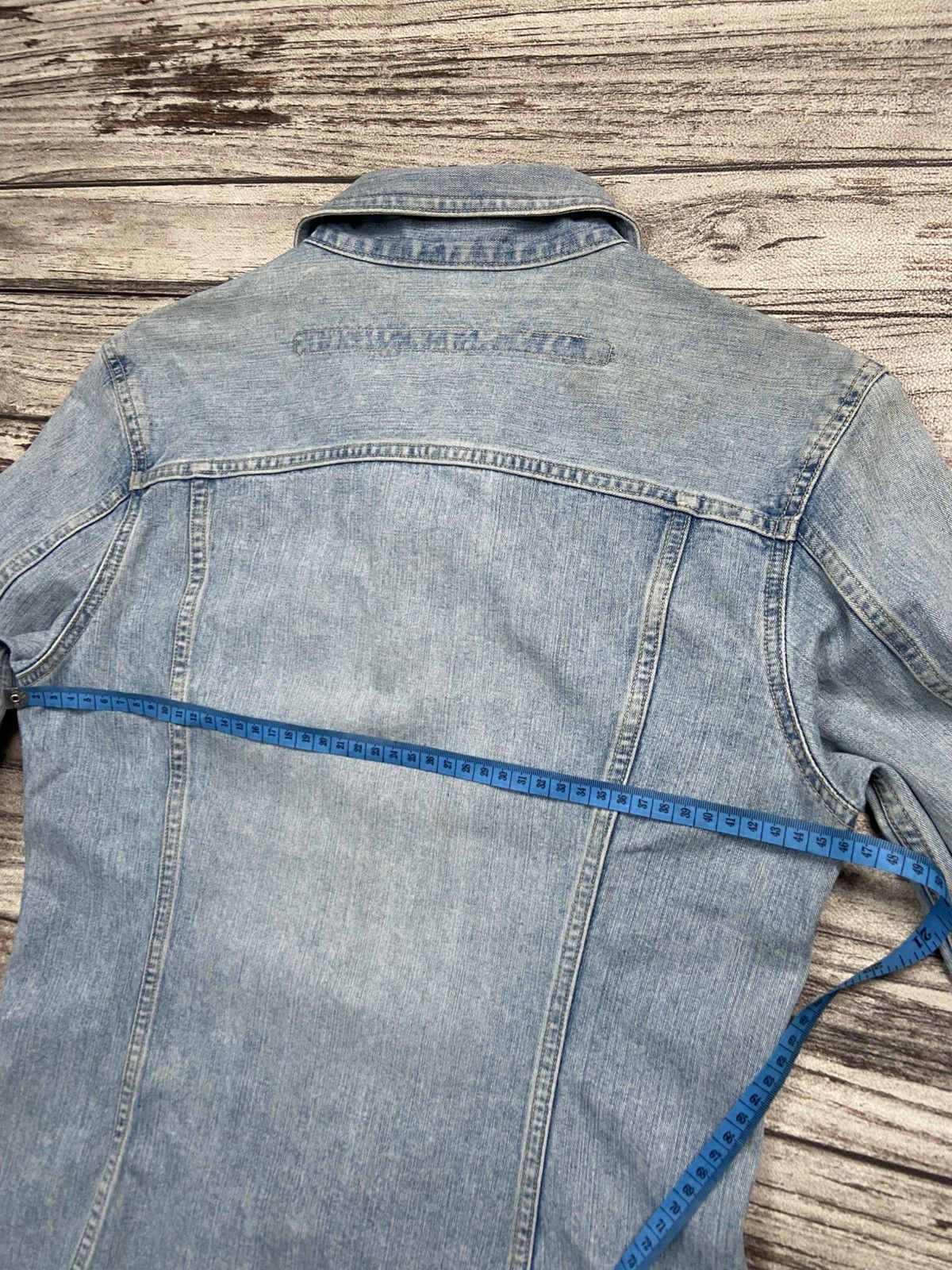 Marithe + Francois Girbaud × Vintage 00s Marithe Francois Girbaud Washed Light Blue Denim Jacket Size M / US 6-8 / IT 42-44 - 8 Thumbnail