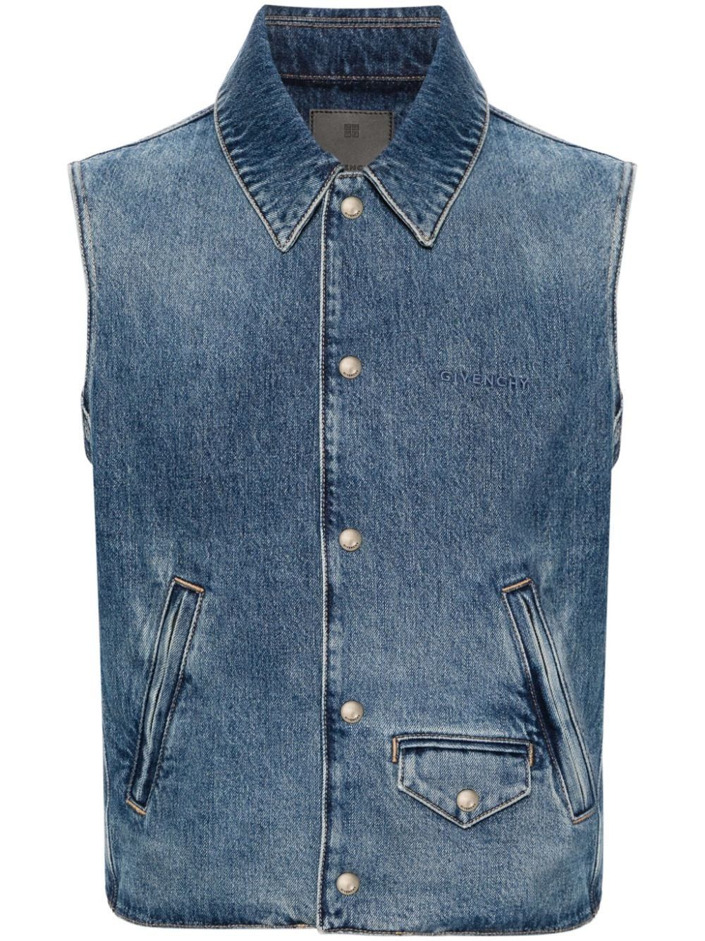 Givenchy DENIM COTTON VEST Size US L / EU 52-54 / 3 - 1 Thumbnail