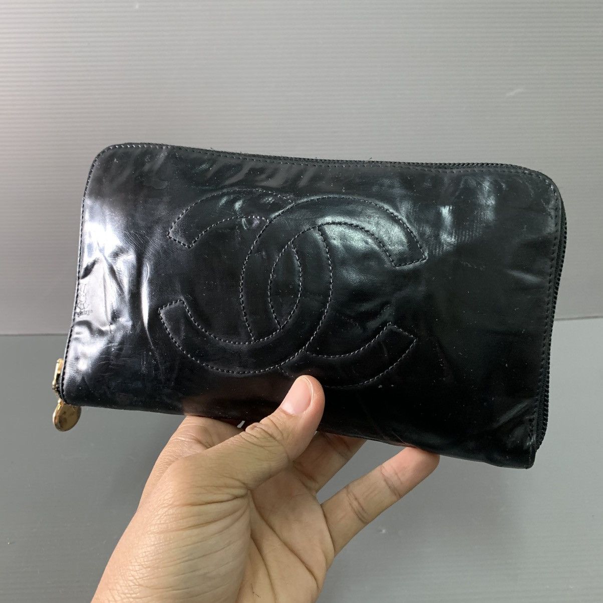 Chanel Chanel Vernis Black Leather Wallet Size ONE SIZE - 2 Thumbnail