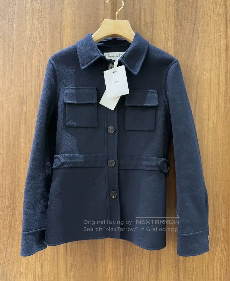 Dior Dior Dark blue wool coat Size XS / US 0-2 / IT 36-38 - 1 Thumbnail