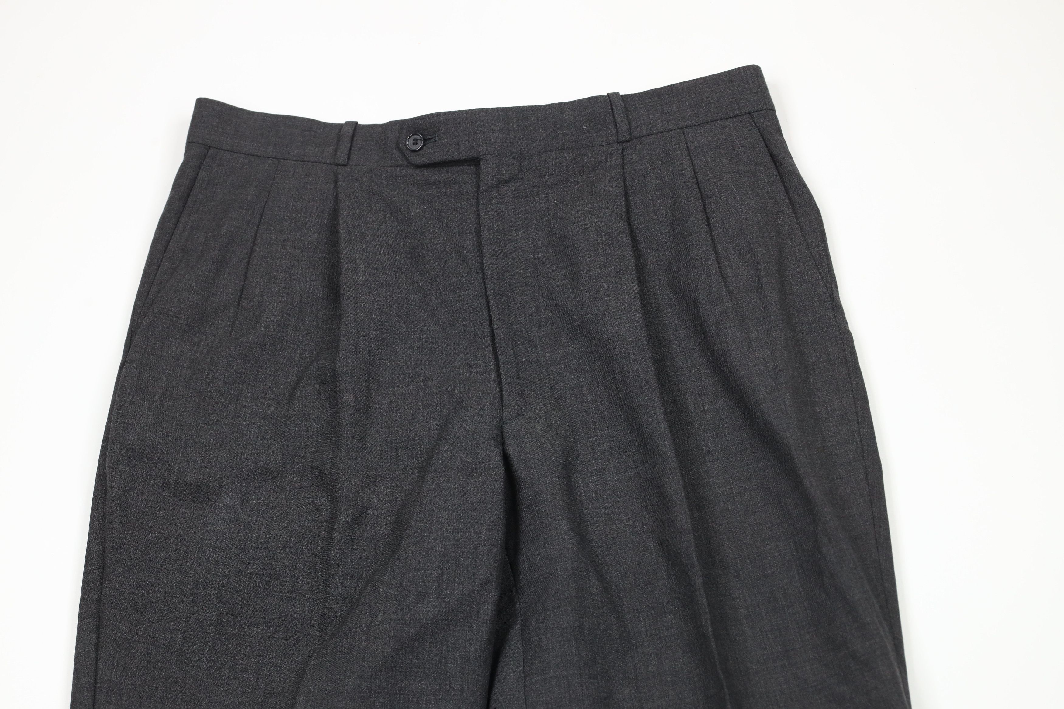 Vintage Vintage 90s Streetwear Pleated Cuffed Wide Leg Chino Pants Size US 34 / EU 50 - 2 Thumbnail