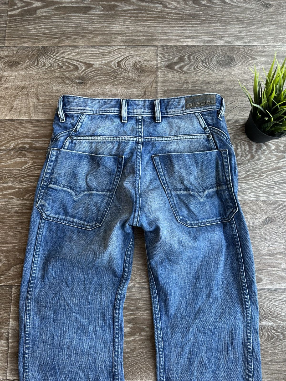 Diesel 🔥 Diesel Bonsky Washed Blue Distressed Oversized Jeans Pants Size US 30 / EU 46 - 4 Thumbnail