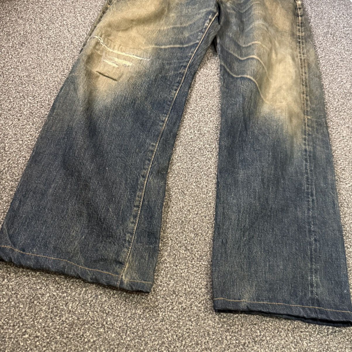45rpm Vintage Rare Selvedge 45Rpm Indigo Dirty Wash Denim Size US 34 / EU 50 - 5 Thumbnail