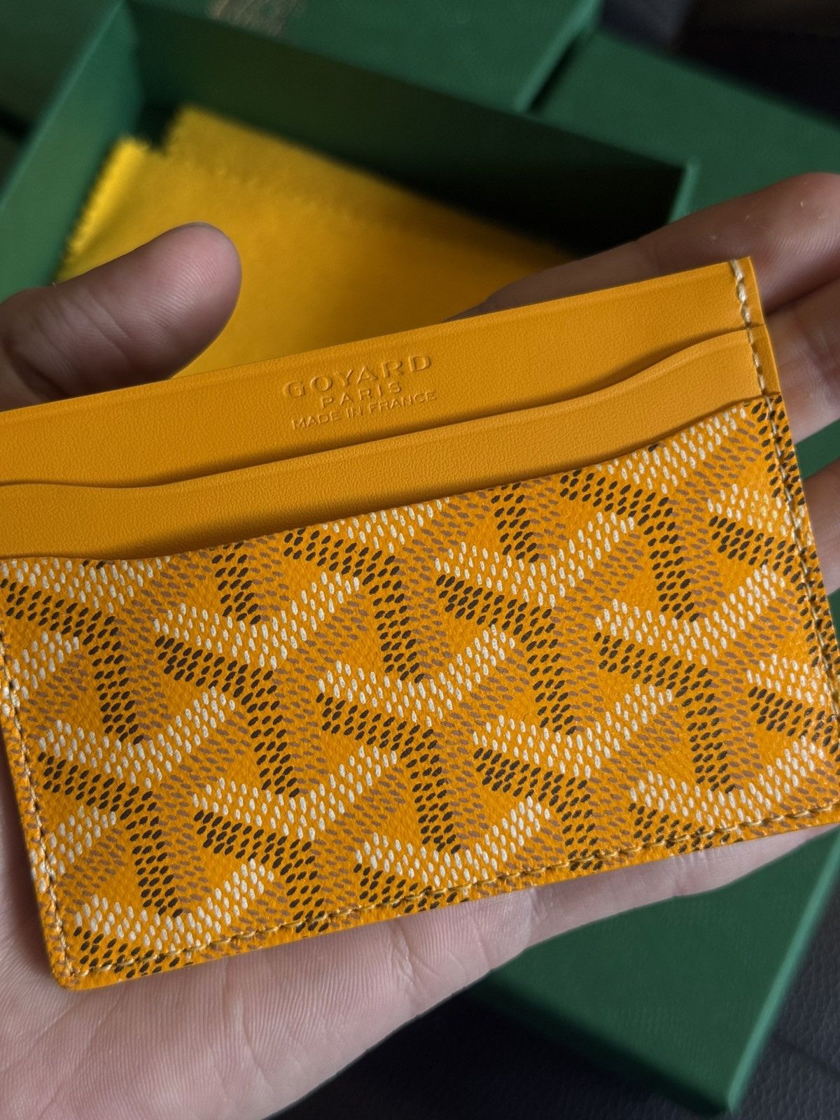 Goyard GOYARD Yellow Card Holder NEW W BOX Authentic Size ONE SIZE - 4 Thumbnail