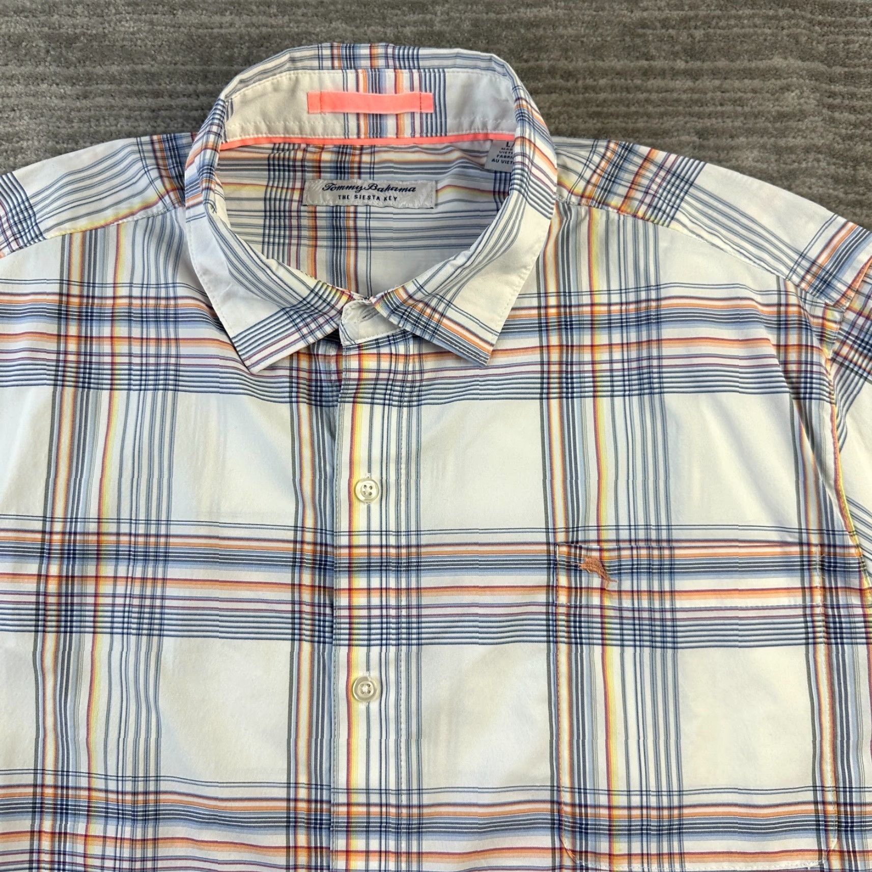 Tommy Bahama Tommy Bahama Shirt Mens Large White Siesta Key Button Up Performance Stretch Size US L / EU 52-54 / 3 - 5 Thumbnail