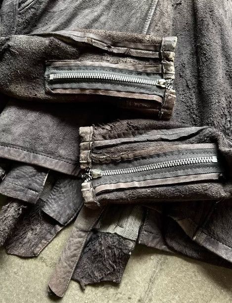Maison MIHARA YASUHIRO Mihara Yasuhiro Early Distressed Leather Jacket Size US XS / EU 42 / 0 - 7 Thumbnail