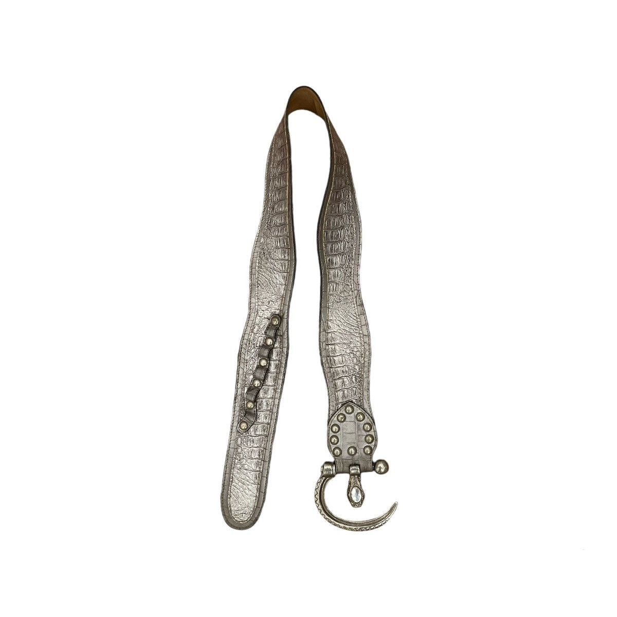 Japanese Brand Silver snake fang crystal belt punk goth grunge styled Size ONE SIZE - 1 Thumbnail