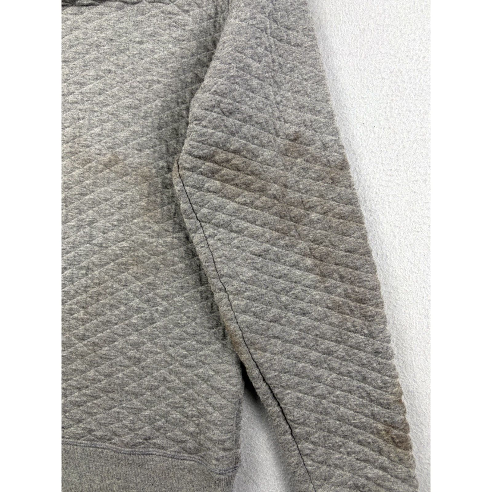 Billy Reid Billy Reid Sweater Men S Gray Henley Mock Neck Quilted Elbow Patch Cotton Knit Solid Tightly Knit Classic Knitwear Size US S / EU 44-46 / 1 - 6 Thumbnail