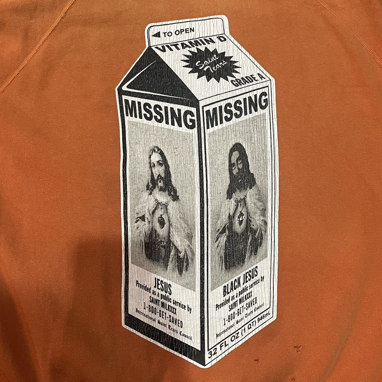 DENIM TEARS × Saint Michael Saint Michael x Denim Tears Milk Pack Sweatshirt - Orange Size US L / EU 52-54 / 3 - 6 Thumbnail