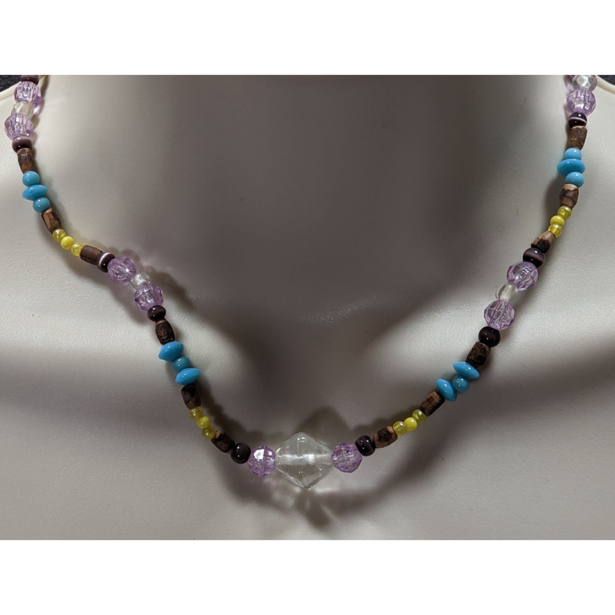 Other Handmade Beaded Acrylic And Wood Necklace Size ONE SIZE - 3 Thumbnail