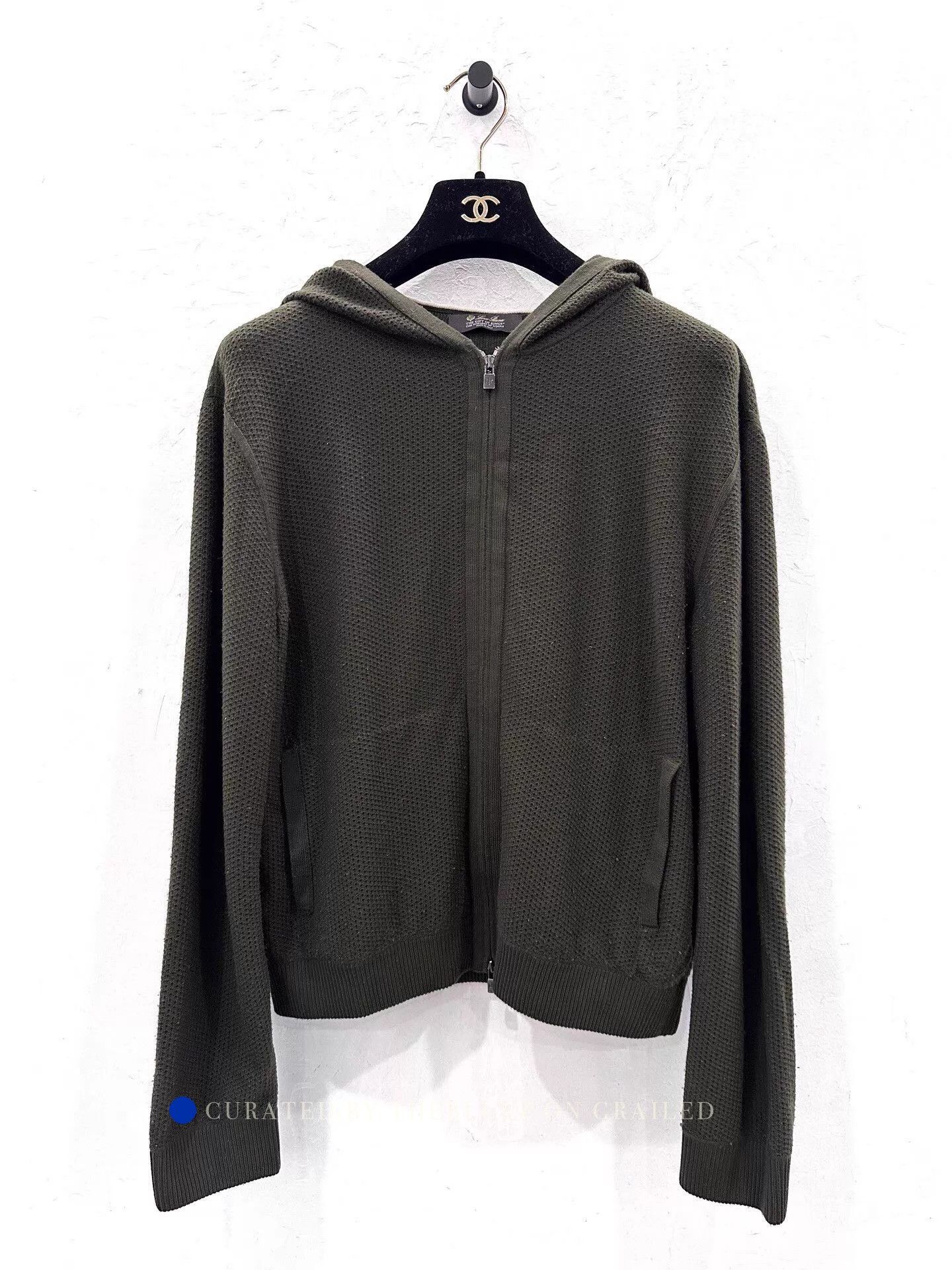 Loro Piana Cashmere Mesh Zip Jacket in Deep Green Size US S / EU 44-46 / 1 - 1 Thumbnail