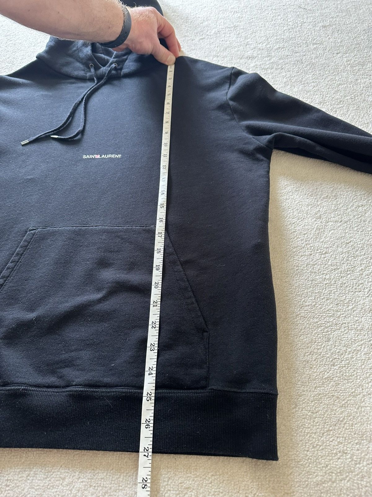 Saint Laurent Paris $990 🤑 Saint Laurent Rive Gauche logo black hoodie Small Size US S / EU 44-46 / 1 - 10 Thumbnail