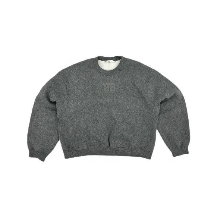 Alexander Wang Alexander Wang Gray Oversized Sweatshirt with Logo - Size XL / US 12-14 / IT 48-50 - 2 Thumbnail