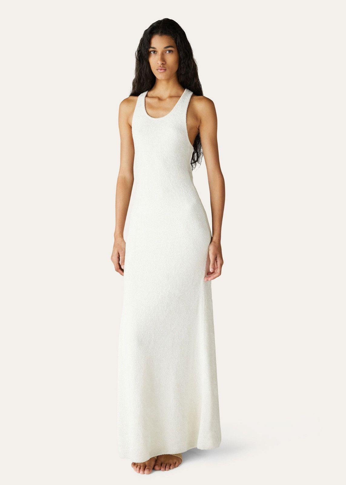 Loro Piana o1srvl11e1125 FAN6196 Cocooning AF Dress in White Size XS / US 0-2 / IT 36-38 - 3 Thumbnail