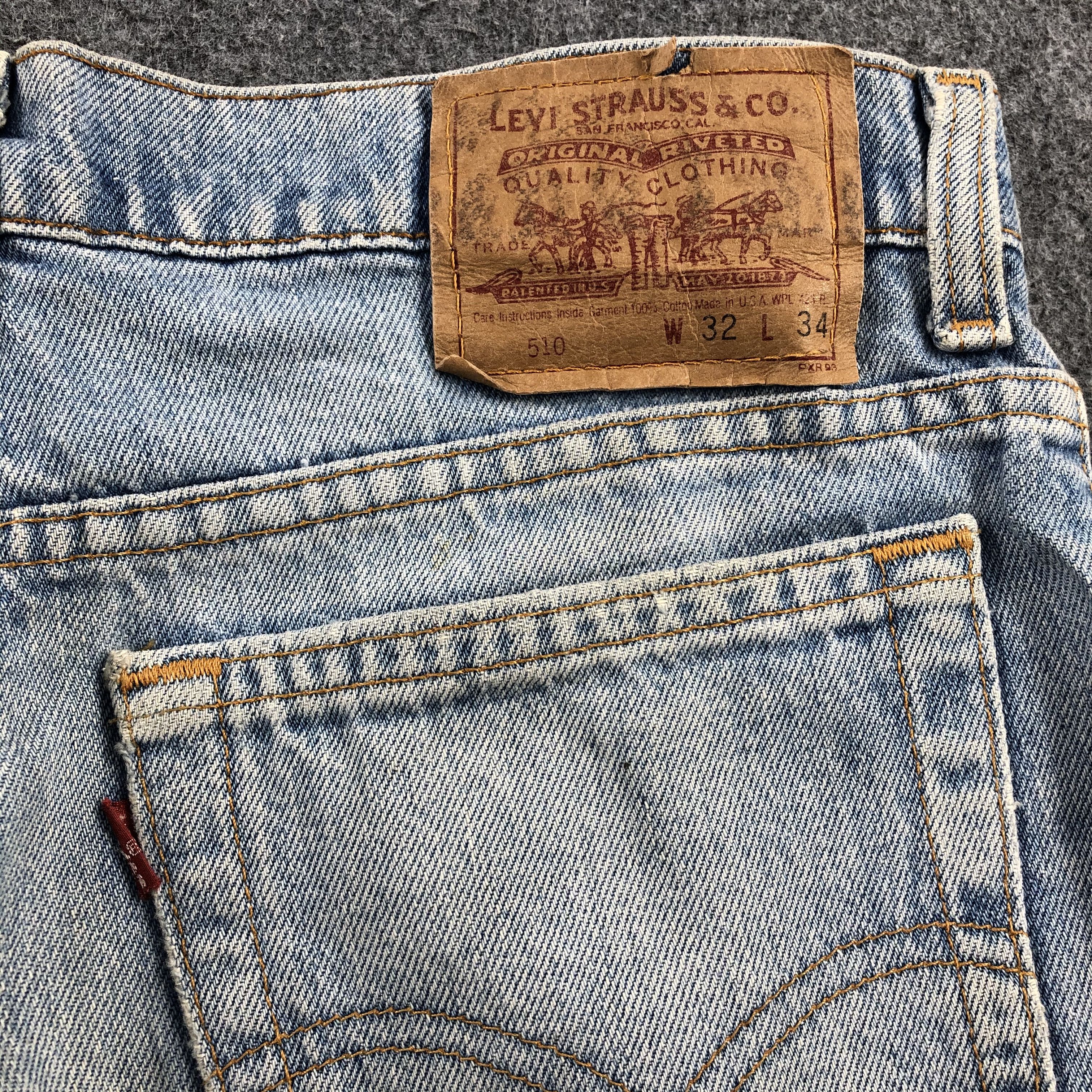 Vintage 90s Distress Light Wash Levis 510 Jeans-JM1356