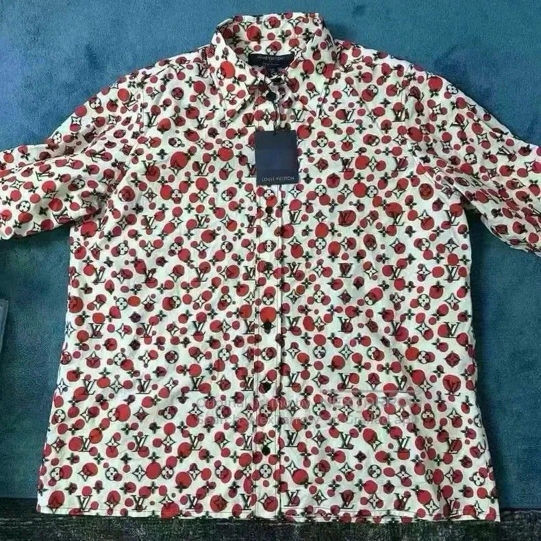 Louis Vuitton Louis Vuitton Yayoi Kusama Co-branded Full Logo Shirt Size US S / EU 44-46 / 1 - 1 Thumbnail