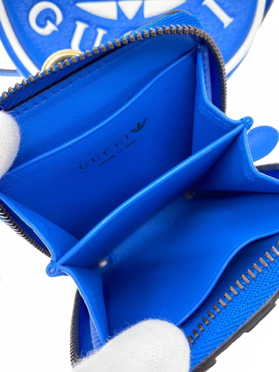 Gucci Gucci x adidas Leather Coin Case Blue Size ONE SIZE - 5 Thumbnail