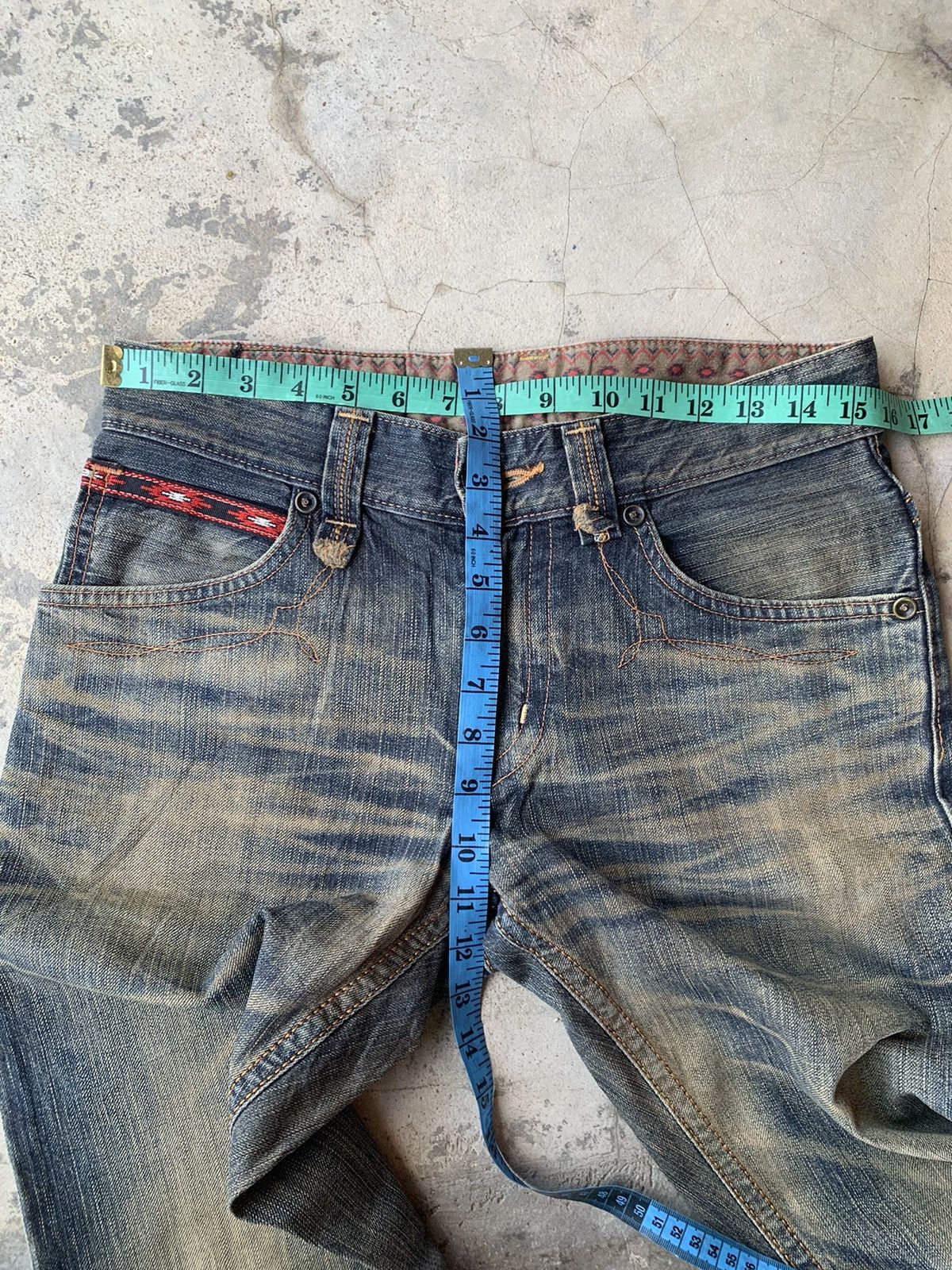 Edwin EDWIN NAVAJO DESIGN STYLE & RARE. ONLY IN JAPAN 🇯🇵 Size US 31 - 7 Thumbnail