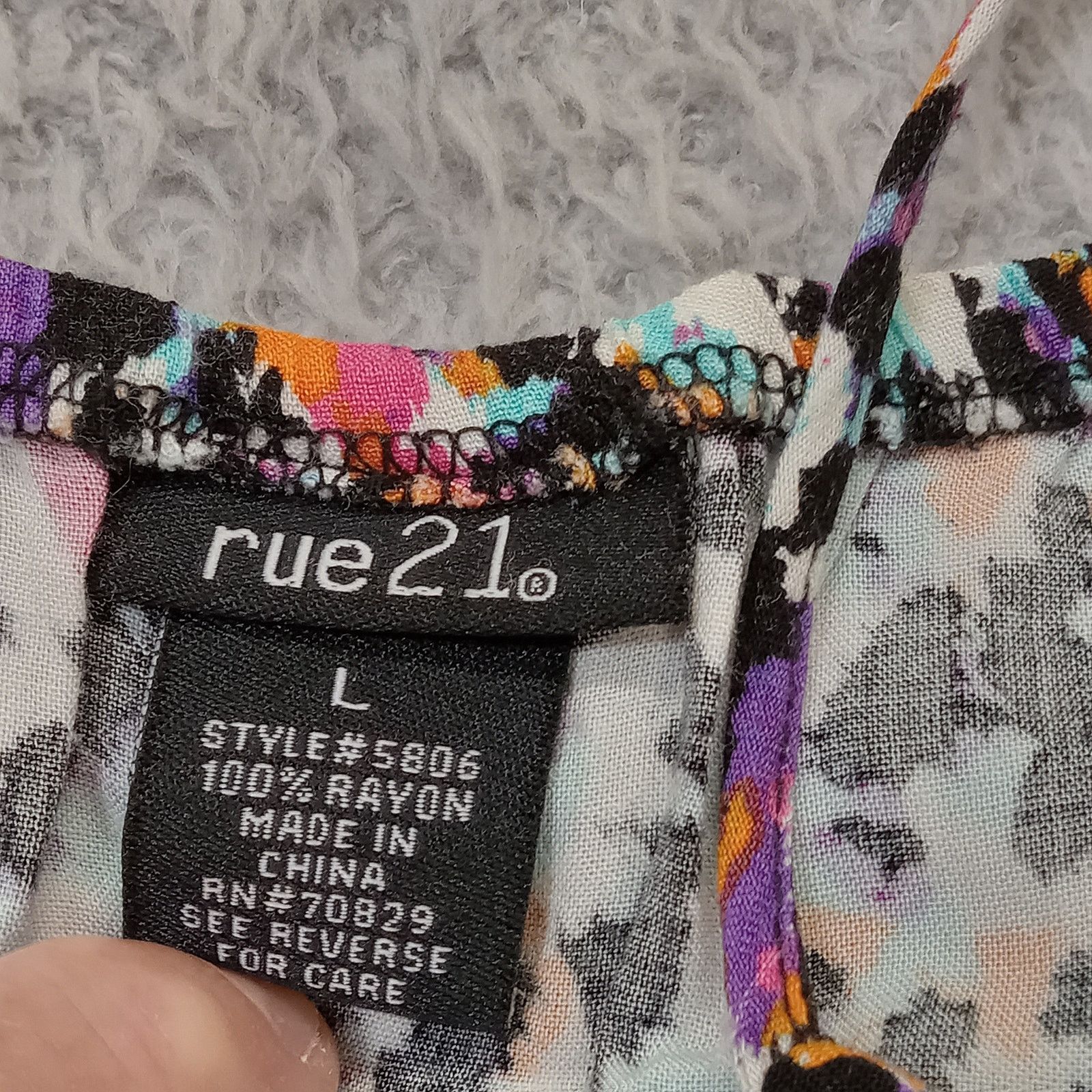 rue21 Rue 21 Sun Dress L Ruffle Animal Print Rayon Size L / US 10 / IT 46 - 4 Thumbnail