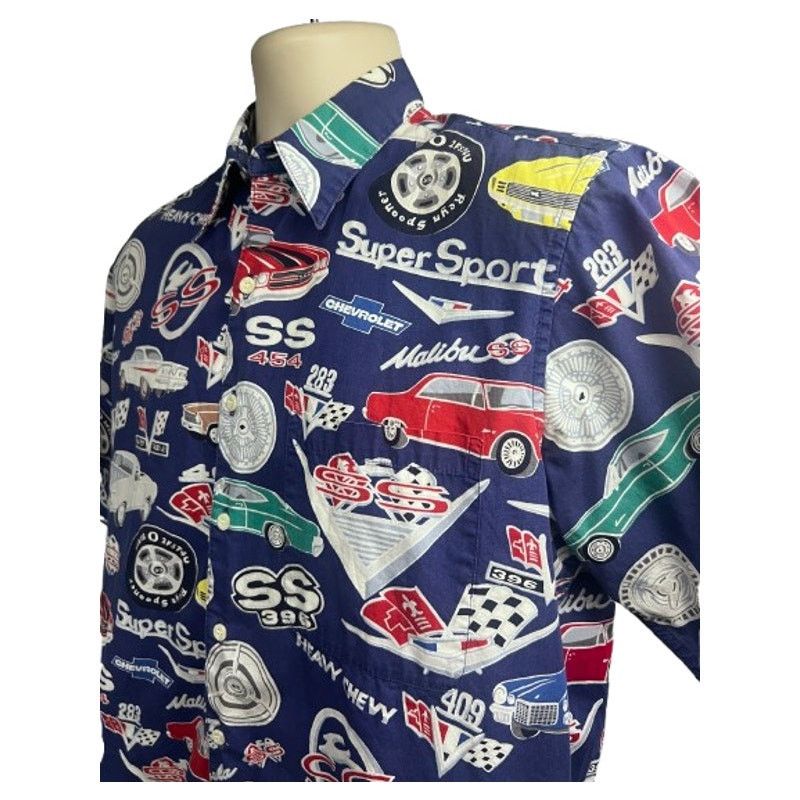 Reyn Spooner Reyn Spooner Chevy Cars Hawaiian Button Up Shirt Pocket S Size US S / EU 44-46 / 1 - 4 Thumbnail
