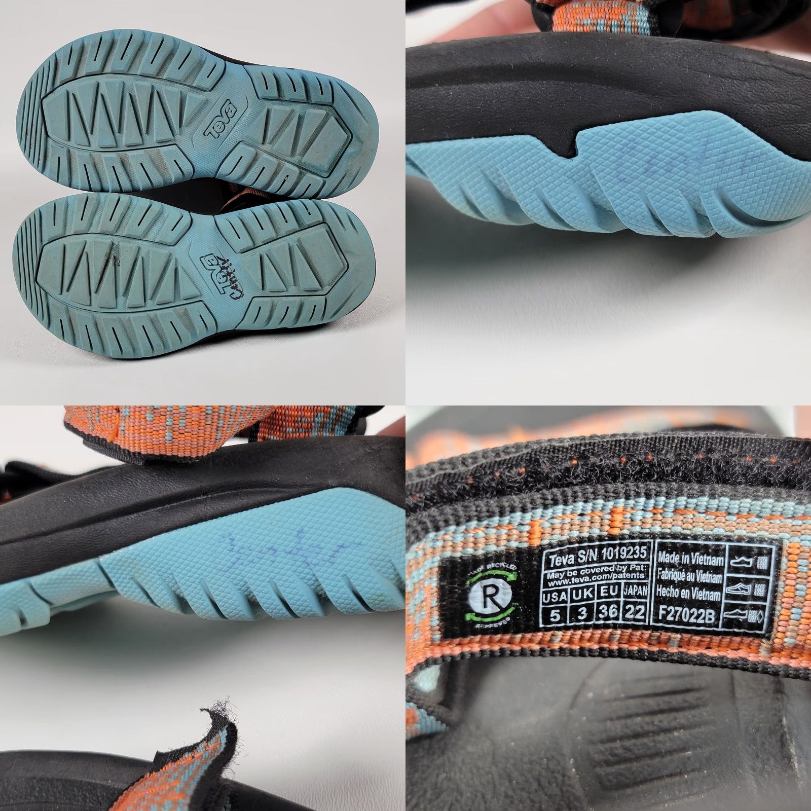 Teva TEVA WOMEN SANDAL HURRICANE XLT2 ORANGE/BLUE, 5, MEDIUM, WATER FRIENDLY, ARCH SUPPORT, Hook & Loop, Nylon, Sports Sandals, Womens Size US 5.5 / IT 35.5 - 8 Thumbnail