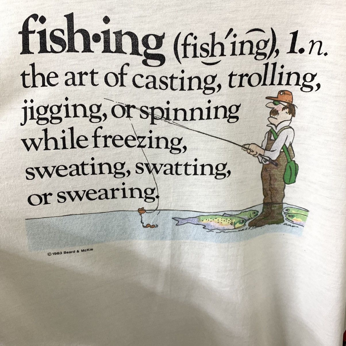 Vintage 80’s FISHING MEANING Size US L / EU 52-54 / 3 - 2 Thumbnail