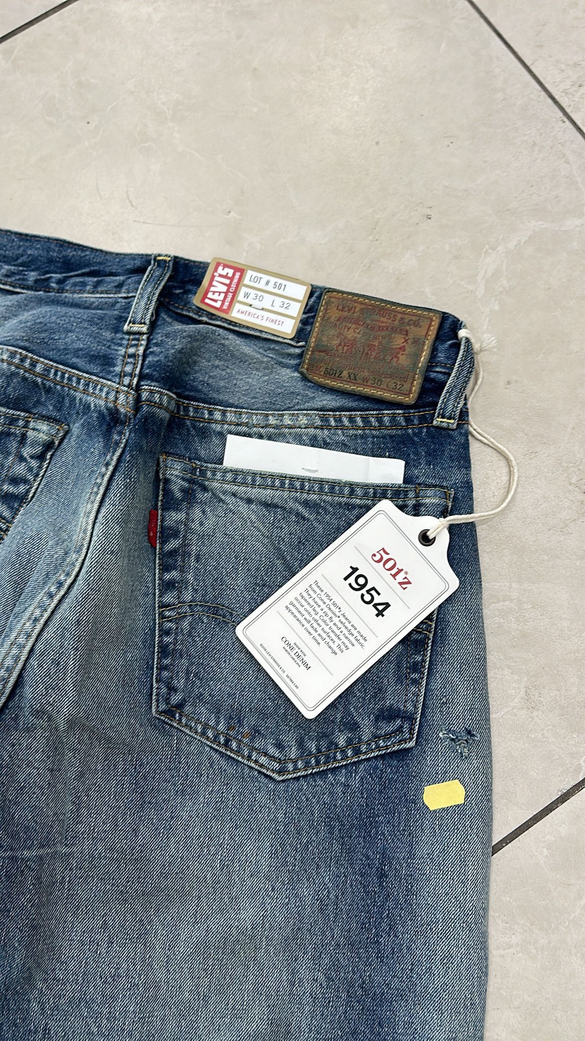 Levi's Vintage Clothing LVC Levi's Vintage Clothing 1954 501Z XX BigE Selvedge Jeans Size US 30 / EU 46 - 6 Thumbnail