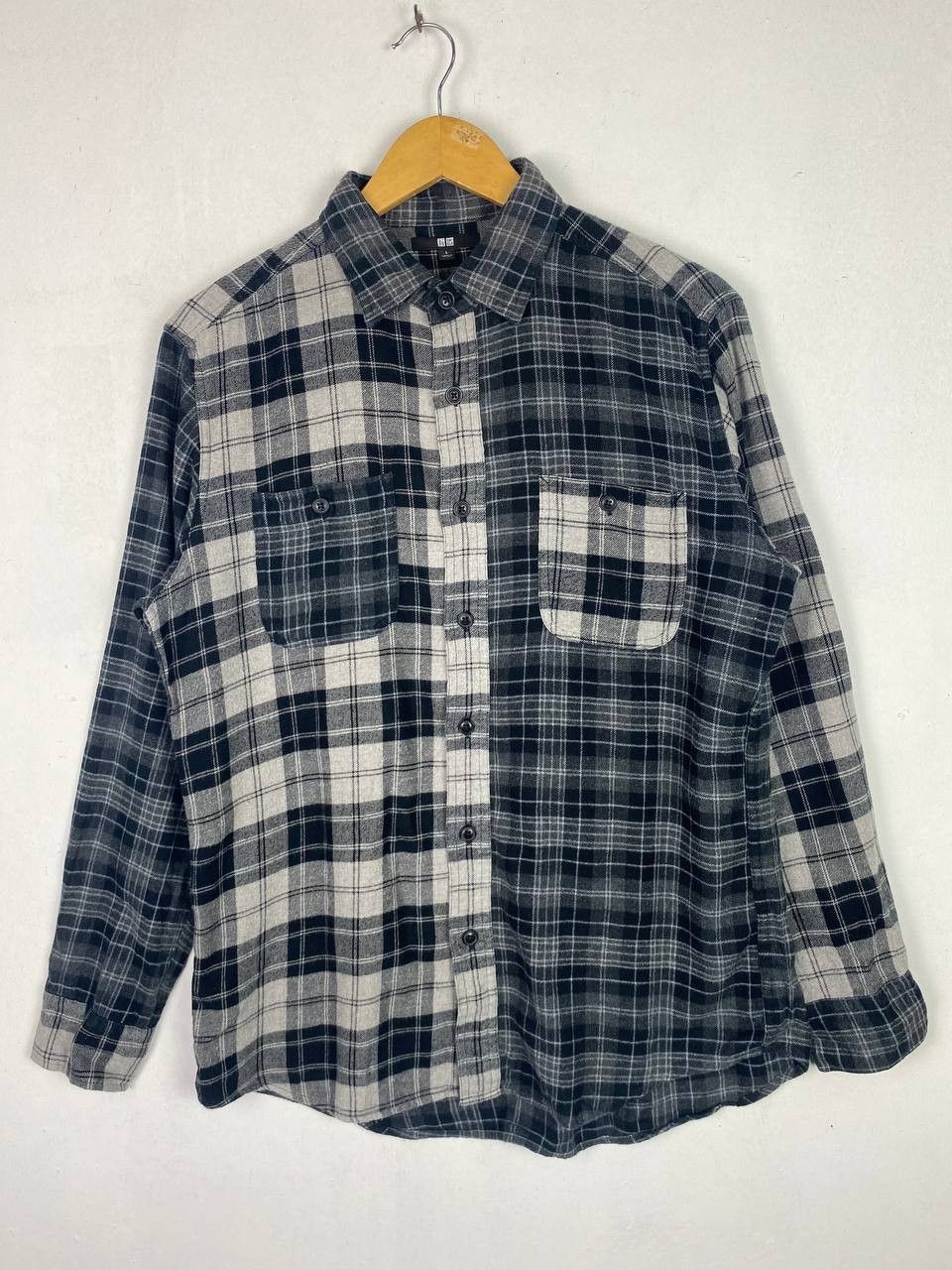 Japanese Brand uniqlo japanese brands patchwork flannel shirt nice design Size US L / EU 52-54 / 3 - 1 Thumbnail