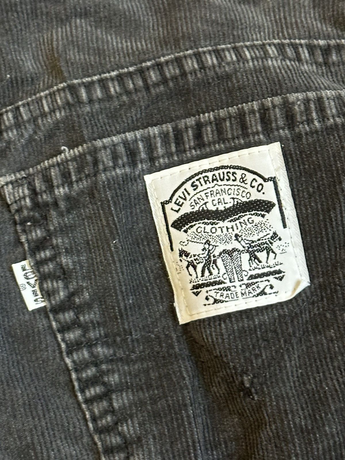 Levi's × Levi's Vintage Clothing × Vintage Vintage 70s Levis Corduroy Pants Womens 23x31 Gray White Tab Size 23" - 3 Thumbnail