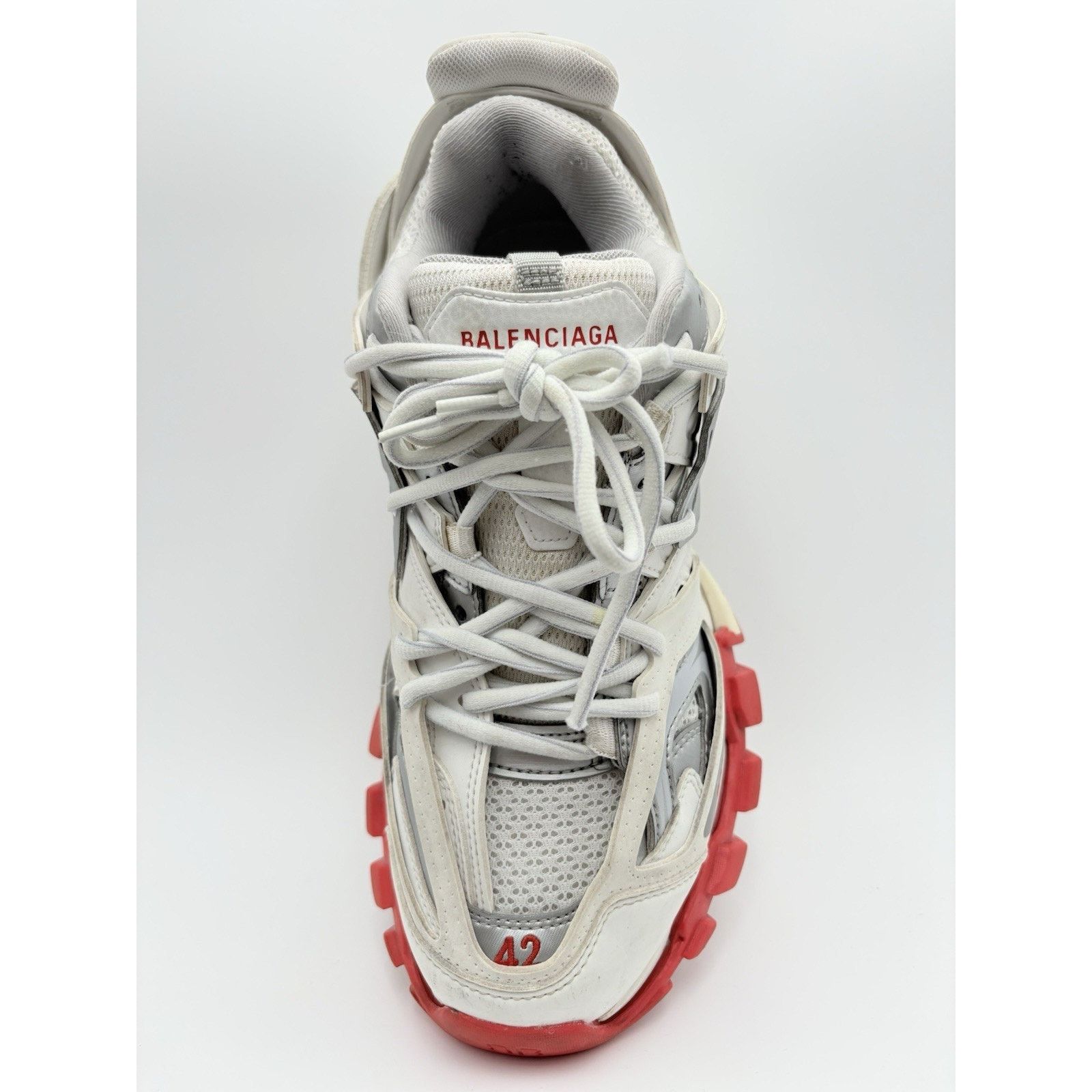 Balenciaga Balenciaga Track Sneaker ' White Red ' | SUPER CLEAN! Size US 9 / EU 42 - 11 Thumbnail
