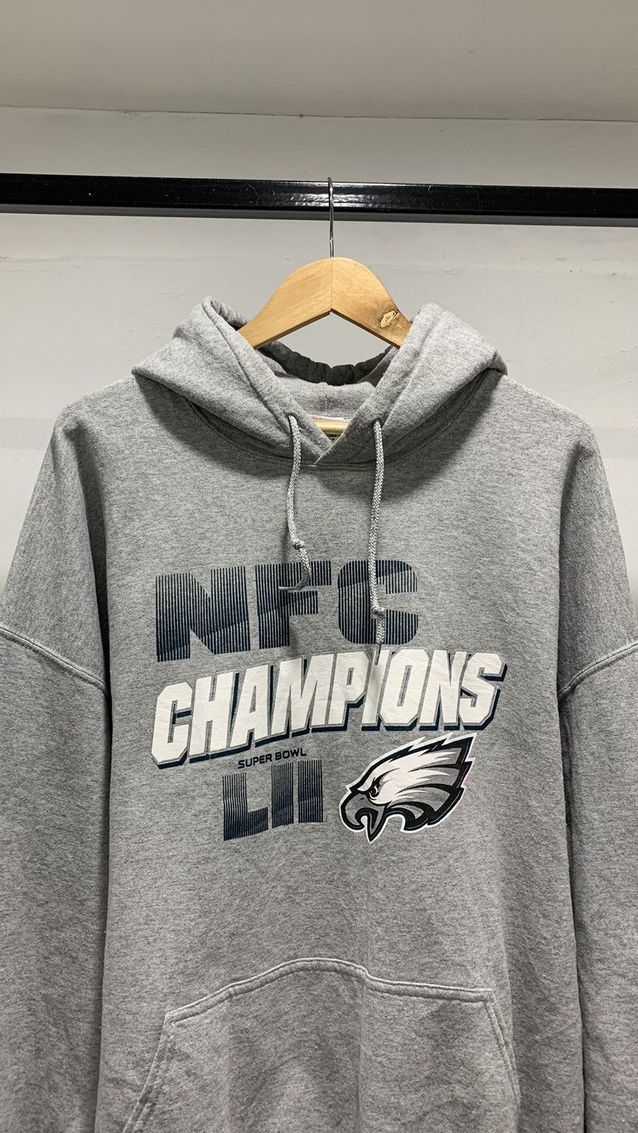 Image of Nfl x Vintage Philadelphia Eagles Super Bowl Pullover Hoodie in Grey, Men's (Size 2XL)