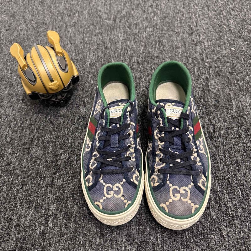Gucci Gucci Tennis 1977 Blue Lace-Up Sneakers - Size US 8.5 / EU 41-42 - 2 Thumbnail