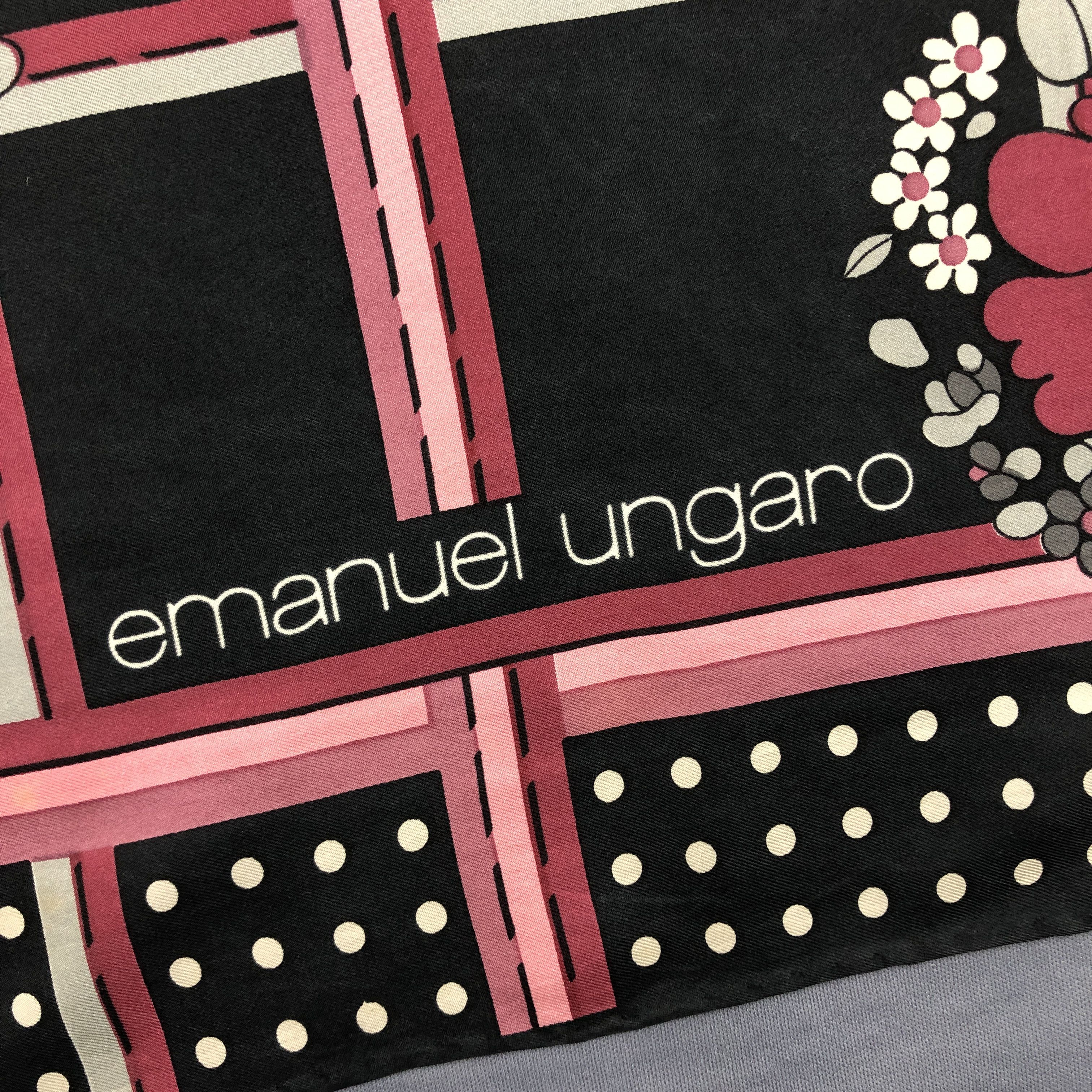 Emanuel Ungaro × Vintage Vintage Emanuel Ungaro SILK Scarf Twill Stole Wraps Scarves Size ONE SIZE - 13 Thumbnail