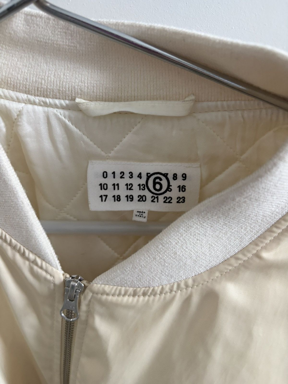 Maison Margiela Numbers Bomber Cream MM6 Size US M / EU 48-50 / 2 - 2 Thumbnail