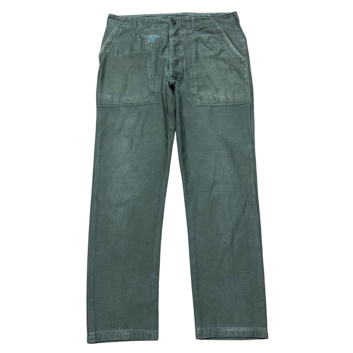 Vintage Vintage 80s OG107 Us Army Fatigue Pants Repaired Size US 34 / EU 50 - 1 Thumbnail