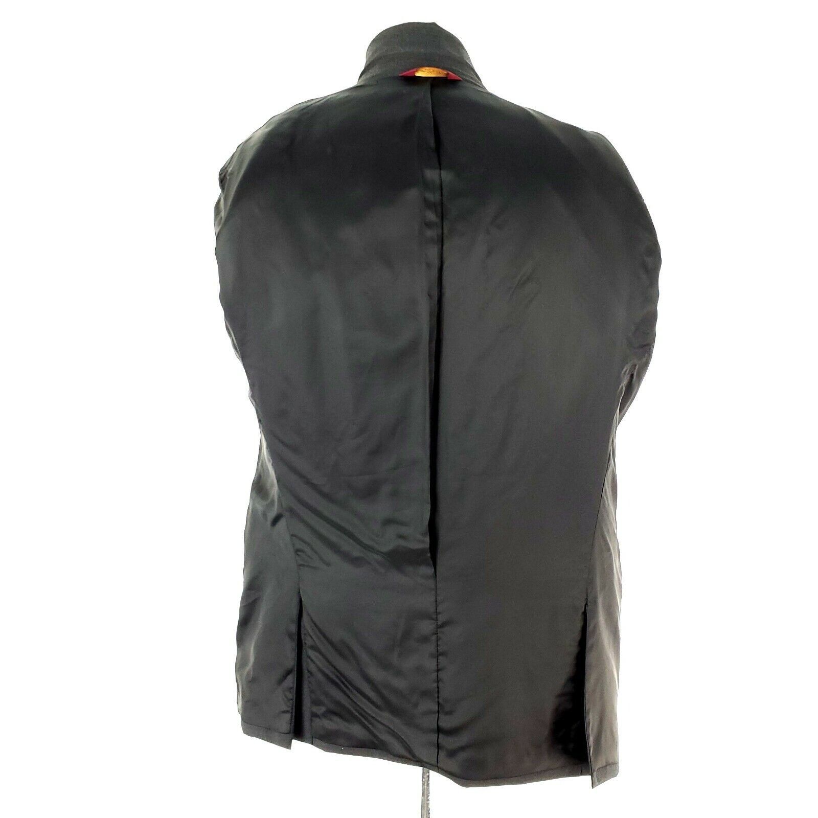 Pronto Uomo Pronto Uomo Super 120s Wool 2 Button Blazer 44L Gray Italy S Size 44L - 12 Thumbnail