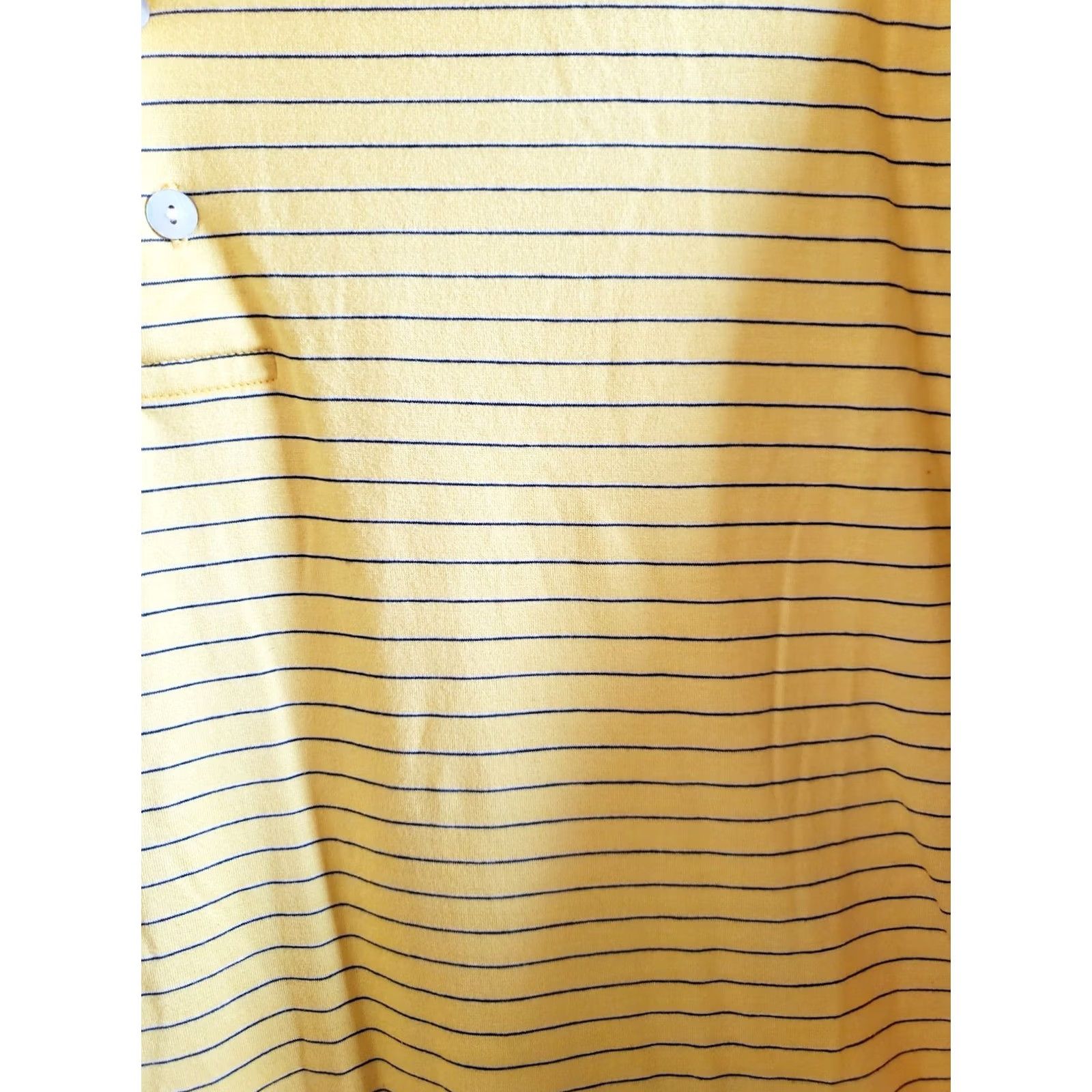 Vintage Devon Harris Polo Shirt Men XL Yellow Striped Short Sleeve Golf Casual Shirt Size US XL / EU 56 / 4 - 4 Thumbnail