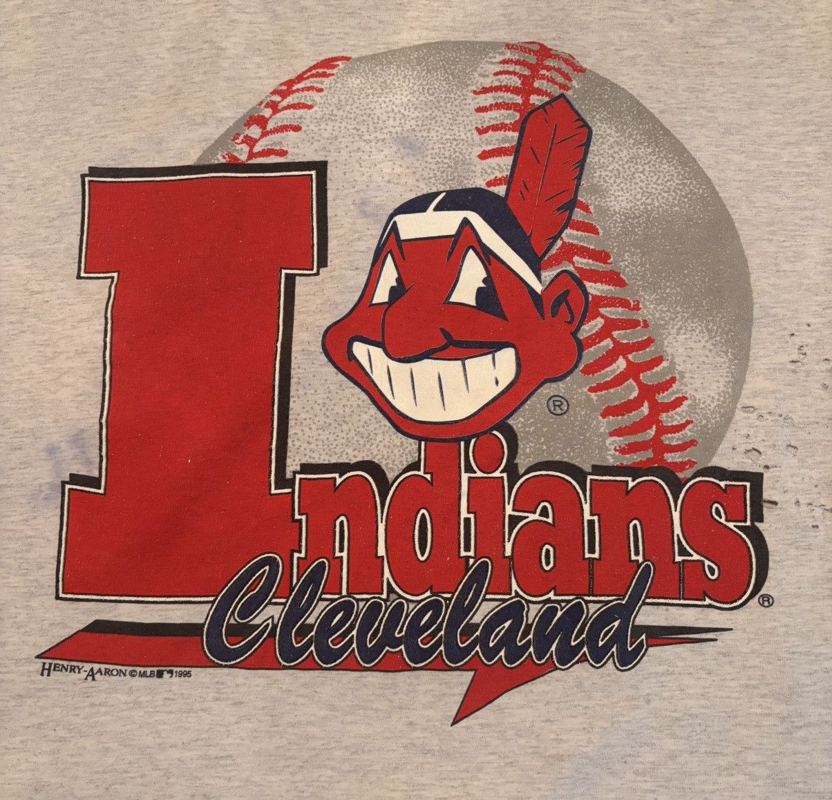 Vintage Vintage 90s distressed Cleveland Indians single stitch shirt Size US L / EU 52-54 / 3 - 4 Thumbnail
