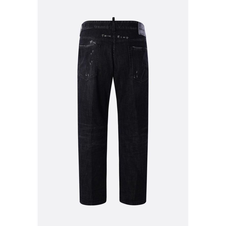 Dsquared2 DSQUARED2 Bro Black Distressed Denim Jeans New & Authentic ( Size US 32 / EU 48 - 2 Thumbnail