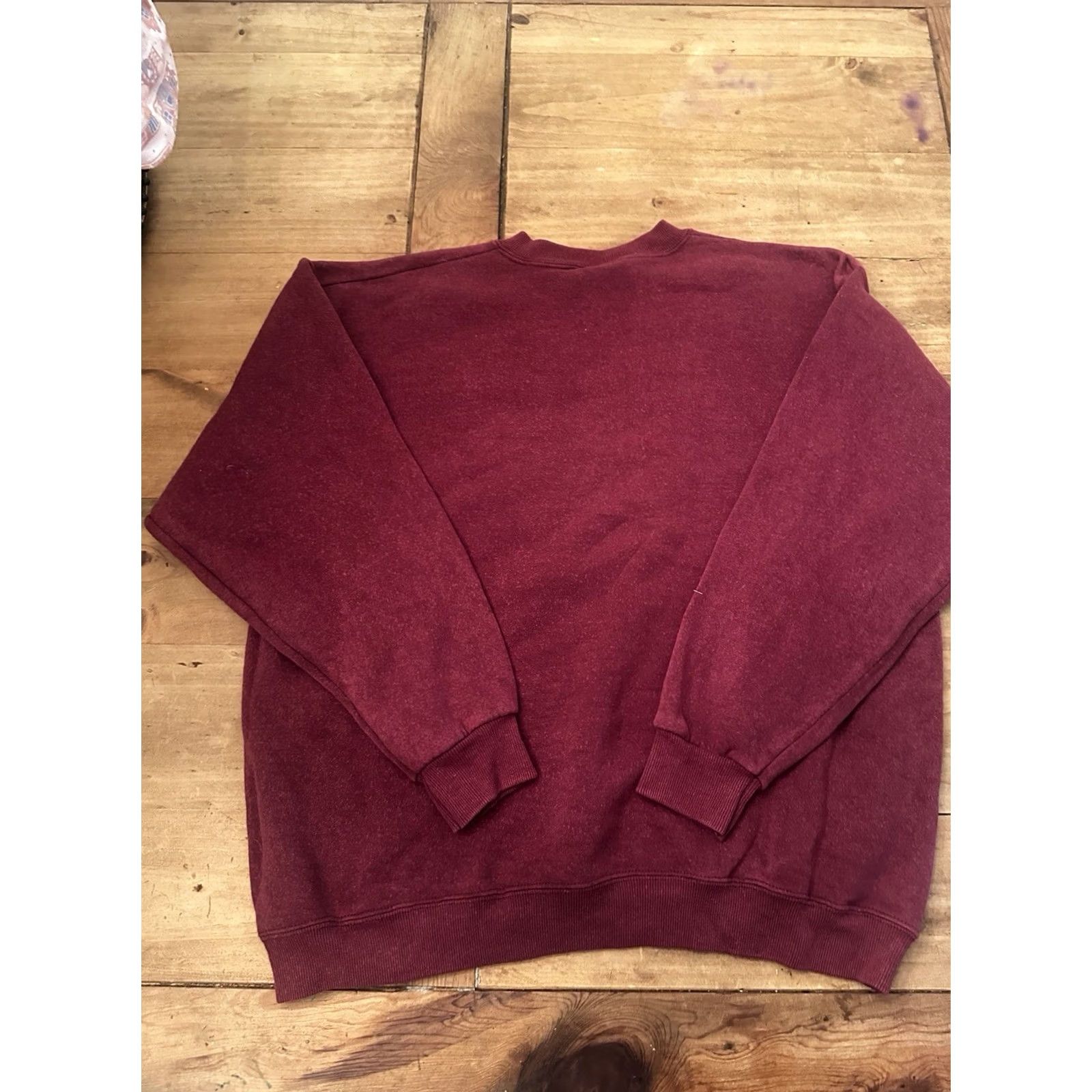 Lee VINTAGE Sweatshirt Mens XL Blank 90s Made In USA Crewneck Lee Sport Burgundy Size US XL / EU 56 / 4 - 4 Thumbnail