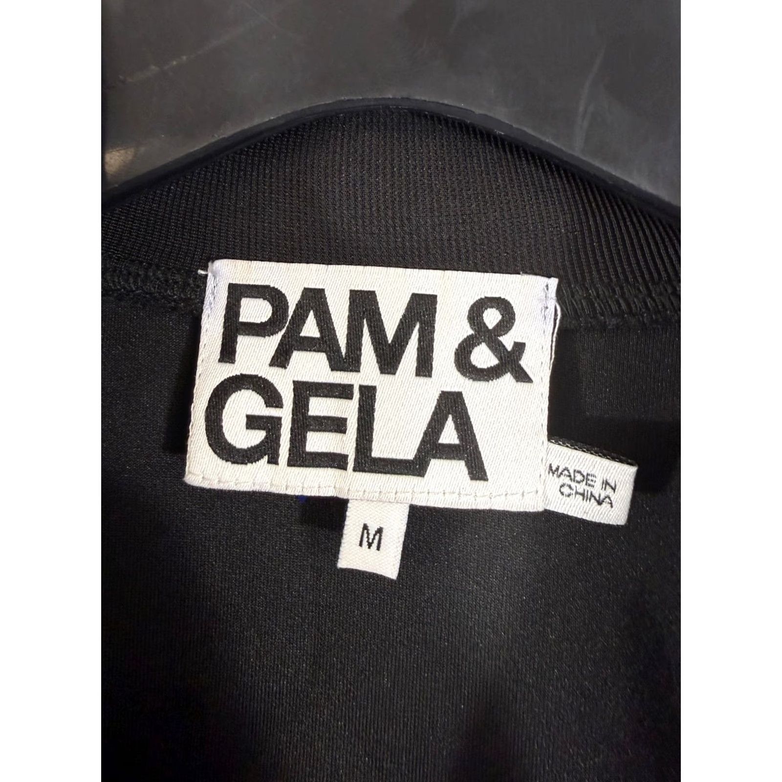 Rainbow Pam & Gela Track Jacket Womens M Black Full Zip Rainbow Sleeve Pockets Size M / US 6-8 / IT 42-44 - 6 Thumbnail
