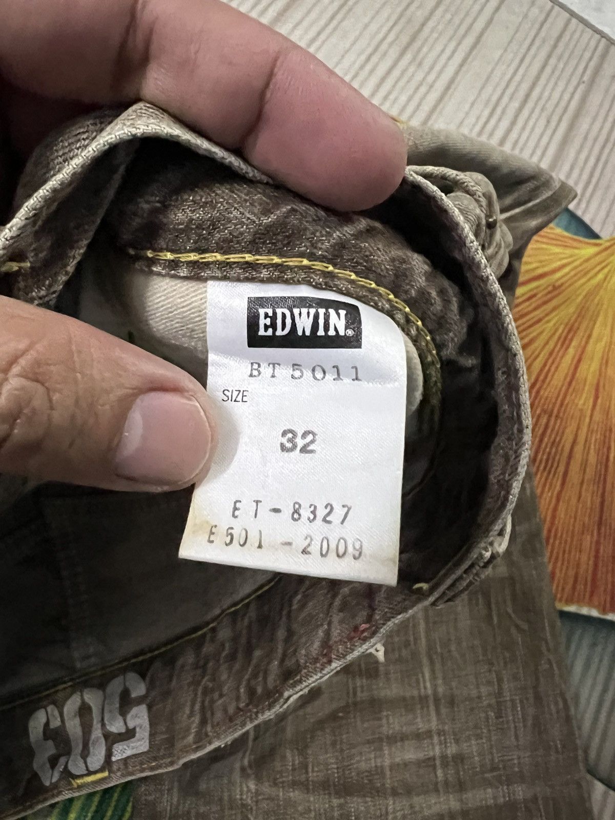 Edwin 💥FLARE💥VINTAGE EDWIN 503 BLUE TRIP FADED DENIM VERY RARE Size US 33 - 21 Thumbnail